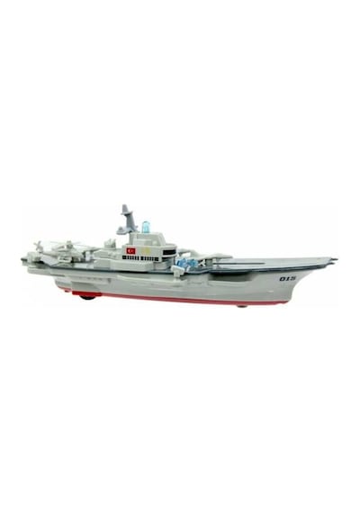 Sesli Işıklı Metal Çek Bırak Model Uçak Gemisi 21 Cm