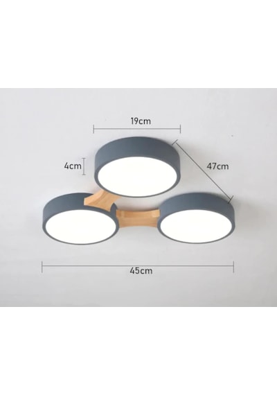 Simaavize Minimalist Modern Led 3’Lü Avize'