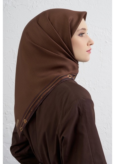 Armine Nostalji Serisi Sura İpek Eşarp 9401ds 80-acı Kahve