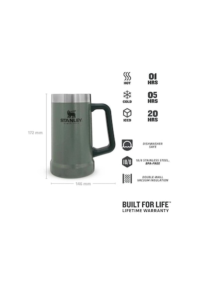 Stanley Adventure Vakumlu Kuplu Bardak 0,70 Lt - Hammertone Green