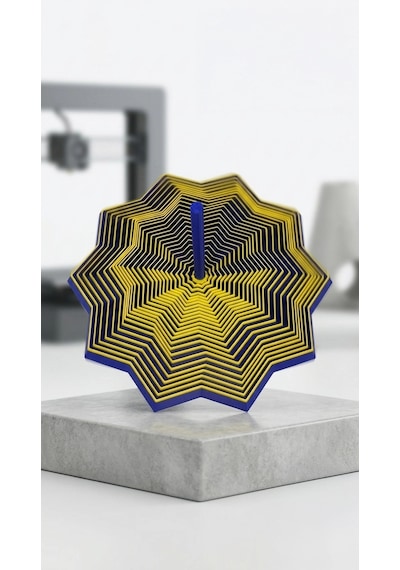 Eclipson Skyward 3d Baskı Geometrik Topaç Dönen Stres Oyuncağı Spin Top