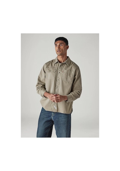 Levi's Erkek Rahat Kesim Cepli Bej Gömlek-0061h-0005