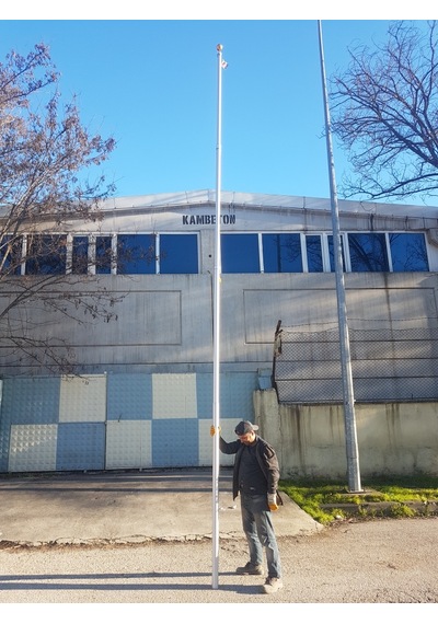 5Metre Amerikandan İthal Dıştan İpli 5 Metre Krom Bayrak Diregi