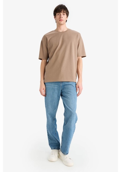 DeFacto Oversize Geniş Kalıp Ütü Gerektirmeyen Bisiklet Yaka Kısa Kollu Basic Düz Ağır Kumaş Tişört X3926AZ25SPBN229 DeFacto Oversize Geniş Kalıp Ütü Gerektirmeyen Bisiklet Yaka Kısa Kollu Basic Düz Ağır Kumaş Tişört X3926AZ25SPBN229