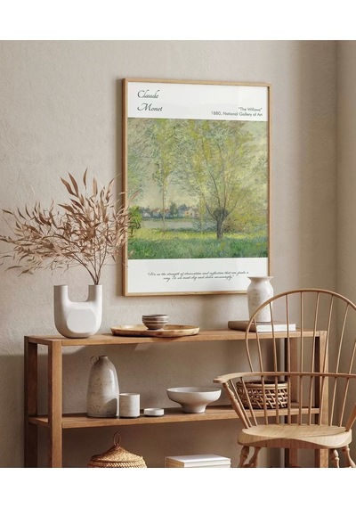 Çerçevesiz Poster Claude Monet Söğütler