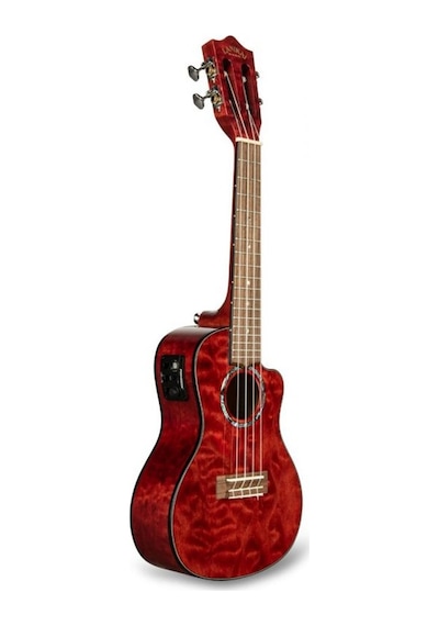 Lanikai Qm-Rdcec Quilted Maple Concert Elektro Ukulele