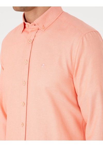 Pierre Cardin Erkek Mercan Gömlek Desenli 50306996-vr186 Mercan