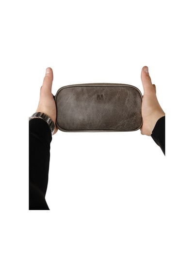 Mft Leather Hakiki Deri Unisex El Çantası Naina 1134 Tiguan Gri