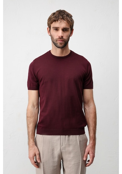 Antioch Comfort Slim Triko T-shirt Bordo