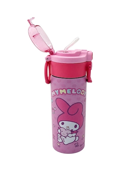 My Melody Çift Fonksiyon Kapaklı Çelik Matara 600ml 3835 Çok Renkli