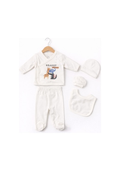 For My Baby 5'li Hastane Çıkış Seti Ekru