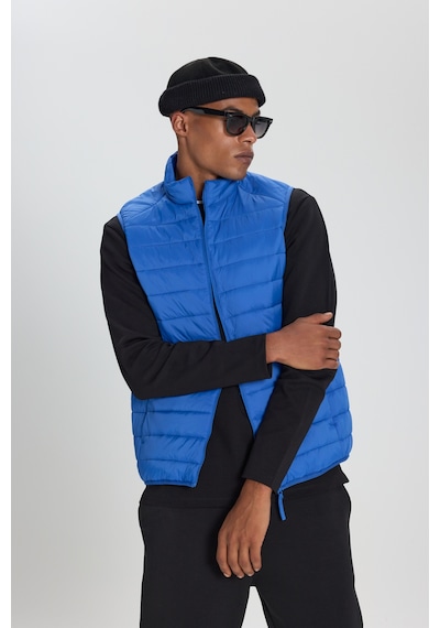 Ac&Co / Altınyıldız Classics Erkek Indıgo Standart Fit Normal Kesim Dik Yaka Casual Yelek Ac&Co / Altınyıldız Classics Erkek Indıgo Standart Fit Normal Kesim Dik Yaka Casual Yelek