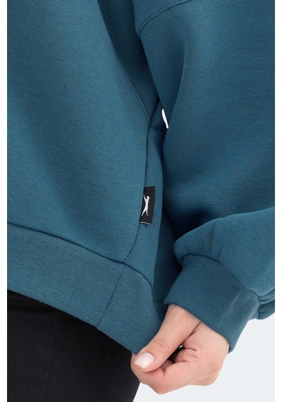 Slazenger Vıa 2 Li Set Kadın Sweatshırt Siyah - Petrol
