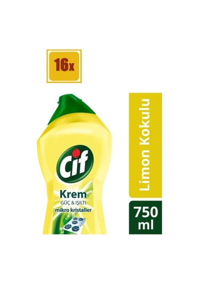 Krem Temizleyici Limon Kokulu 750 Ml 16'lı Set