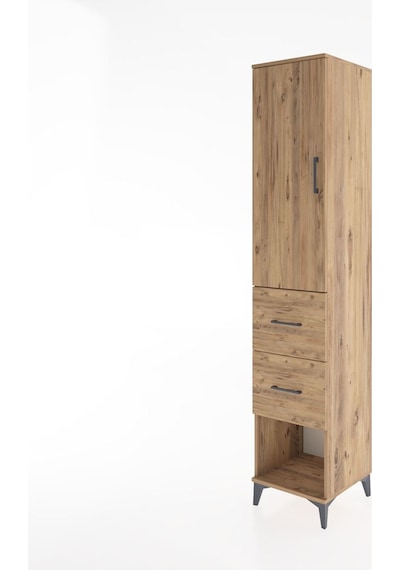 Hyperion Dolap 3 Raflı 2 Çekmeceli Tek Kapaklı 44x44x221 Çam-çam Çam
