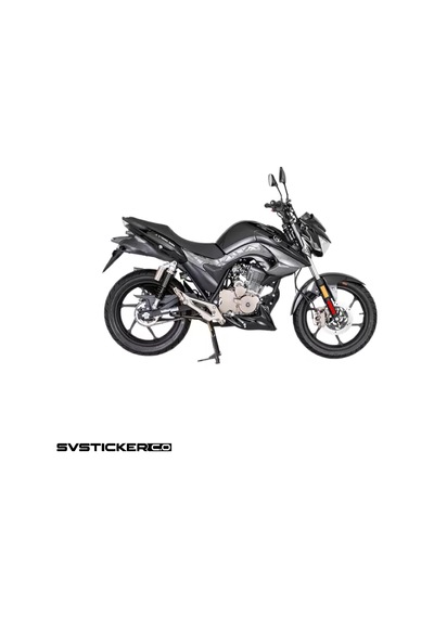 Mondial Drift L 125 Orta Şase Yıldırım Sticker Deseni Şimşek Gri