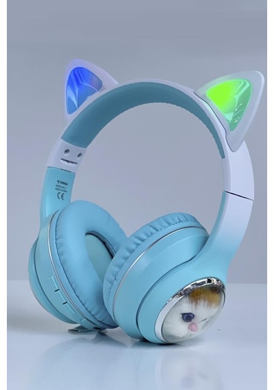 Torima HD11 Sevimli Kedi Karükatür Bluetooth 5.3 Kulak Üstü Kulaklık