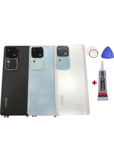 Vivo V30 Yeşil Arka Kapak Batarya Kapağı Pil Kapağı Yapışkan Ve Sökme Aparatıyla Beraber Full Set Yeşil