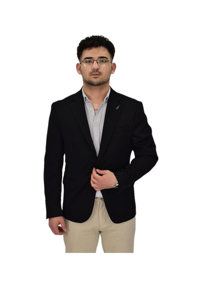 Erkek Siyah Tek Spor Ceket Bgl-st04466 Siyah