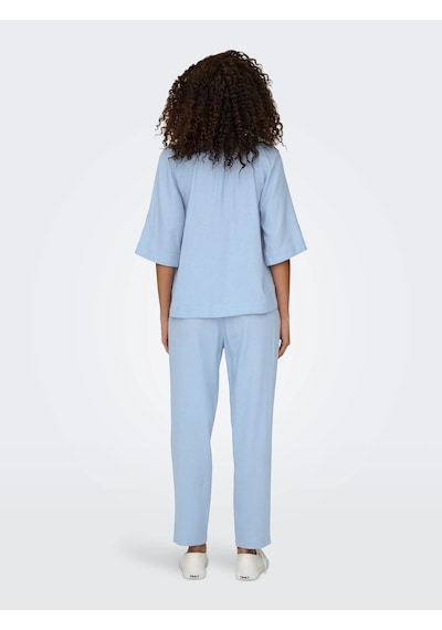 Only Onlcaro-poptrash Easy Linen Kadın Pantolon 15278710 Mavi