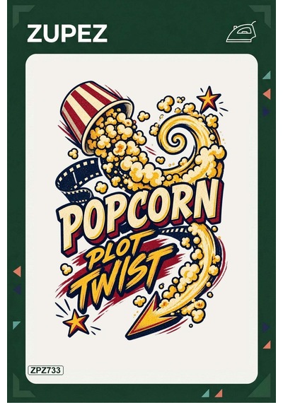 Zpz733 Popcorn Plot Twist Ütüyle Uygulanabilir Transfer Baskı - 911529589