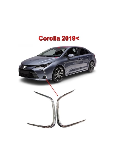 TOYOTA Corolla Uyumlu 2019 SONRASI SİS ÇERÇEVESİ KROM - Corolla Uyumlu SİS KAŞI