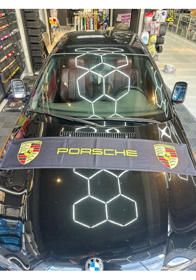 Siyah Porsche Torpido Havlu 1 Adet
