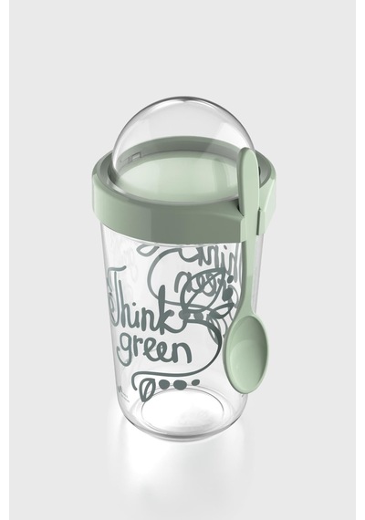 Renga Orbit 600 Ml Think Green Desen Tritan Müsli Ve Atıştırmalık Kabı 192009 Yeşil