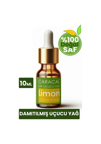 Caracal %100 Saf Limon Yağı Limon Kabuğu Uçucu Yağı 10ml Katkısız Ve Doğal Limon Yağı 10 ML