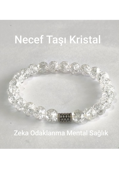 Fy Doğaltaş 8mm Necef Taşı Bileklik Şeffaf