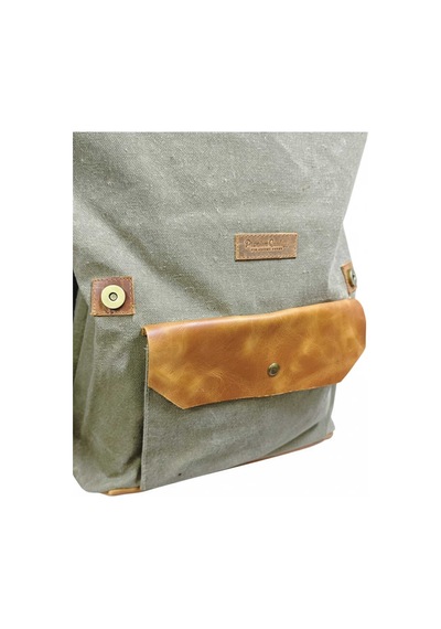 Old Cotton Cargo Gds Cahuilla Bag Deri Kapaklı Sırt Çantası Camel