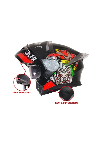Motoanl Motosiklet Güneş Vizörlü Joker Kurye Çene Açılır Kask