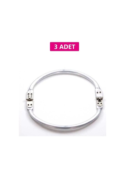Gizli Metal Oval Çanta Bursu 3 Adet - 19 Cm - Metal Çanta Aparatı Çanta Aksesuarı