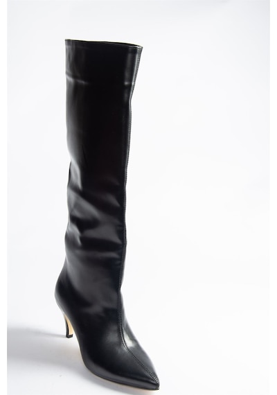 Fox Shoes Siyah Alçak Topuklu Kadın Çizme N749204009 Siyah