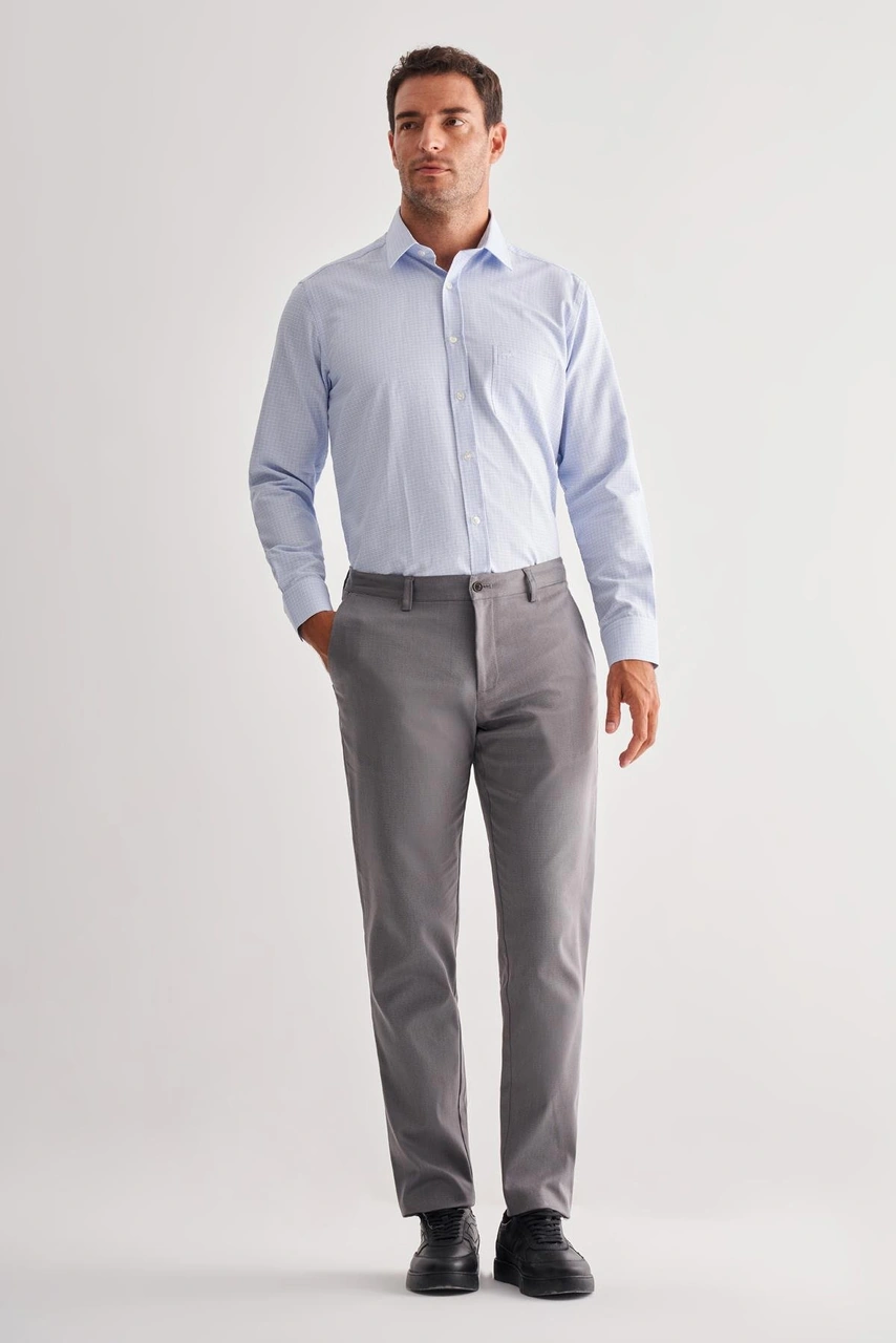 İmza Füme Yan Cep Düz Paça Pamuklu Comfort Fit Chino Casual Pantolon 1003255166 Füme