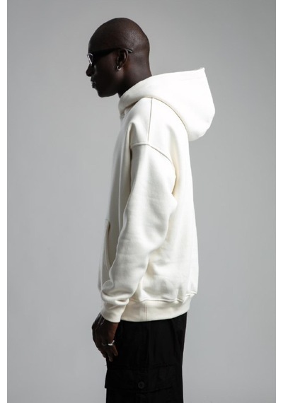 Catch K-715 Erkek Kapşonlu Sweat Ekru