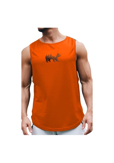 Bluu Bearx Kolsuz Sporcu T-shirt Tank Top Spor Atlet