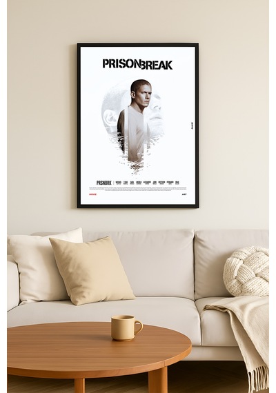 Prison Break Siyah Ahşap Çerçeveli Poster, Dizi Duvar Tablosu
