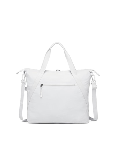 Smart Bags Mikro Poly Kumaş Büyük Boy Kadın Omuz Çantası 3335 Beyaz