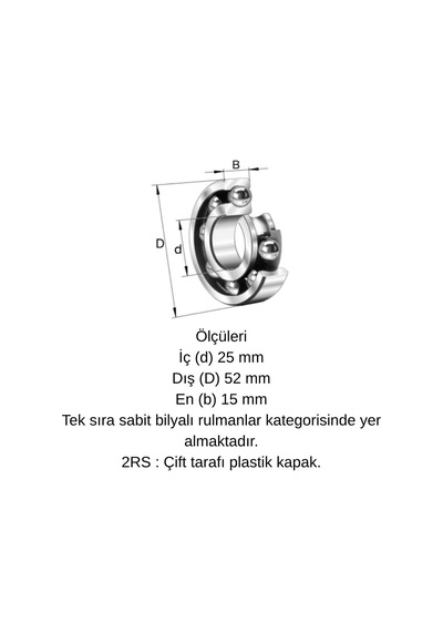 Ors 6205 2rs G100 C3 Bilya 25x52x15