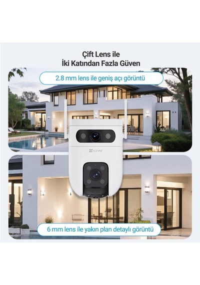 Ezviz C9c Dual 3mp 2k Çift Lensli 360 Dönebilen Dış Mekan Wi-fi Kamerası, Yapay Zeka İnsan Ve Araç Algılama, Renkli Gece Görüşü 13138698