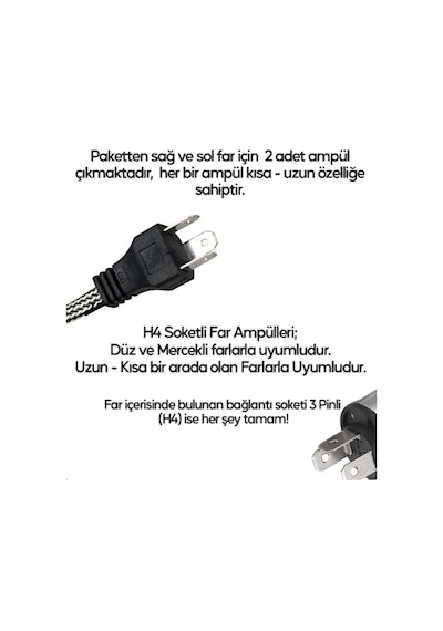 Xenon H4 Led Araba Far Ampül Xenon Led Uzun Kısa Şimşek Etkili Lıght Seri