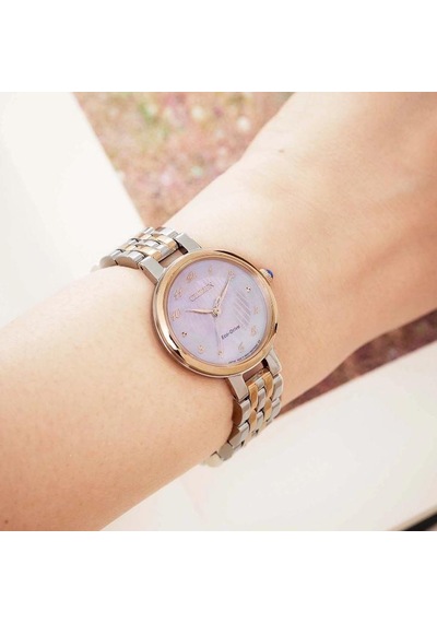 Citizen Em0996-84y Eco-drive Kadın Kol Saati Metalik Gri