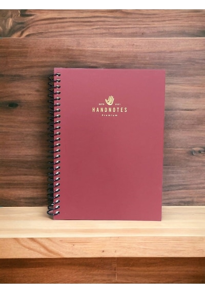 Handnotes 16x22 Çizgili 120 Yaprak Sert Kapk Defter Kırmızı