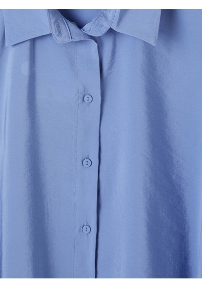 Lcw Everyday Mor Oversize Modal Karışımlı Kadın Gömlek Tunik