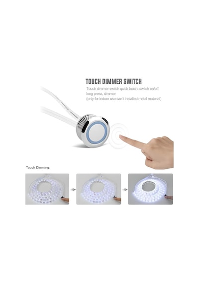 12-24v Dokunmatik Touch Dimmer Sensör Dedektörü Işık Kontrol Anahtarı Dolap Sensörü Mobilya Sensörü