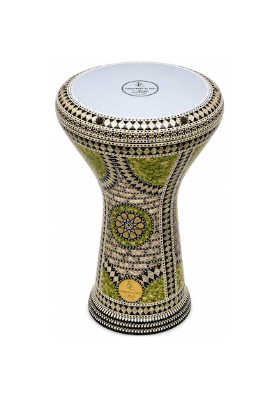 Yankı Gef-sd02 Gef Elfan Yeşil Sedef Darbuka Profesyonel Mısır Modeli El İşçiliği Taşıma Çantalı - 9023785034504