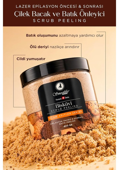 Bisküvi Aromalı Canlandırıcı &amp Yumuşatıcı El Ayak Ve Vücut Bakım Peelingi 800gr