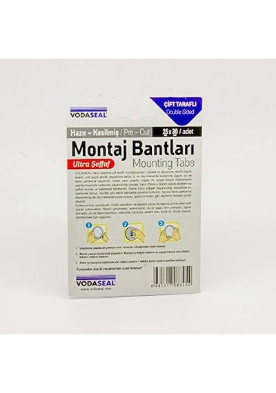 Hazır Kesilmiş 12'li Montaj Bandı, Şeffaf