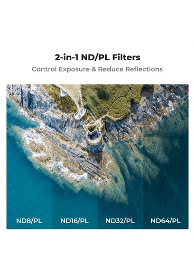 K&f Concept Djı Avata 2 Filtre Seti 4 Lü / Nd8/pl, Nd16/pl, Nd32/pl, Nd64/pl